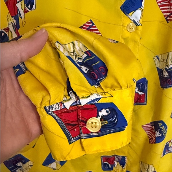 Lady Shapely Retro Yellow Graphic Shirt - Picture 3 of 5